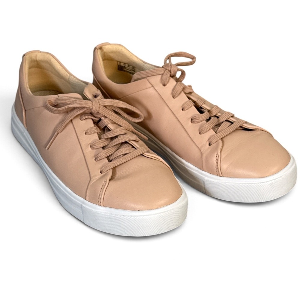 Clarks Artisan Blush Pink Leather Sneakers Womens 8.5 M 26166304